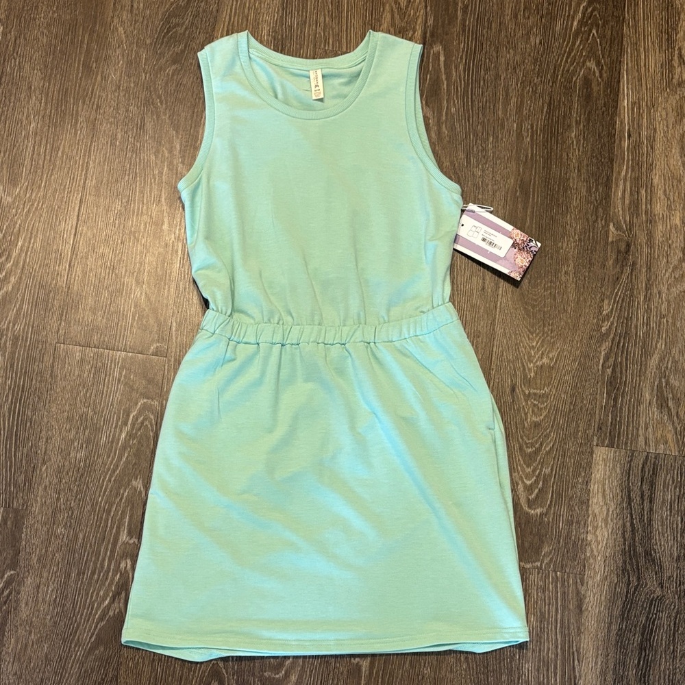 Kyodan Mint Green Sleeveless Casual Girls Dress